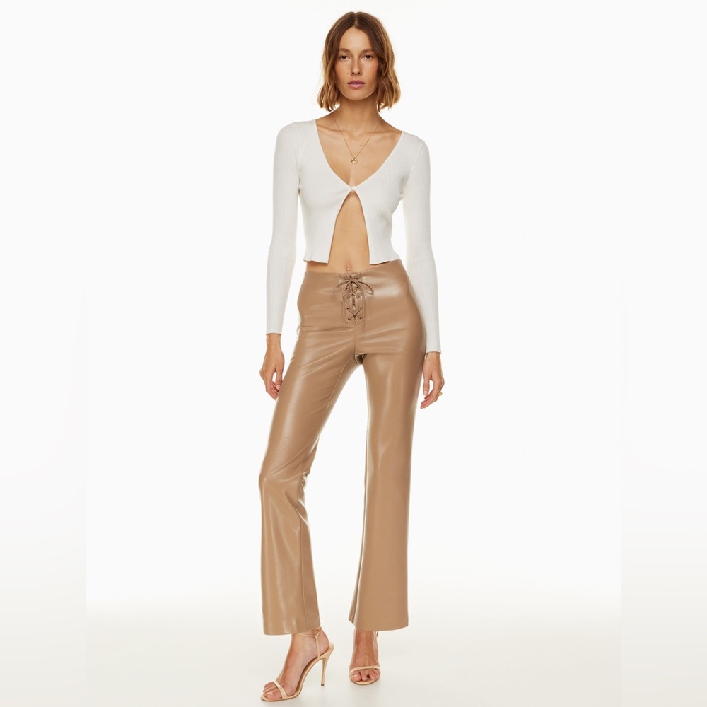 Aritzia Wilfred Vegan Leather Elementary Pant